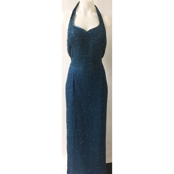 Vintage Dresses & Skirts - Vintage Low Cut Sequin Dress Size XL